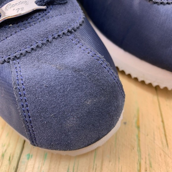 Nike Shoes Mens 7.5 Cortez 72 Basic Nylon Obsidian Navy Blue Running 819720-411 - Picture 10 of 13